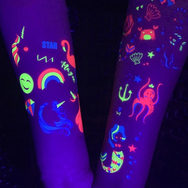 10 PCS Cartoon Fluorescent Glowing Flower Arm Tattoo Sticker(WOYG-012)