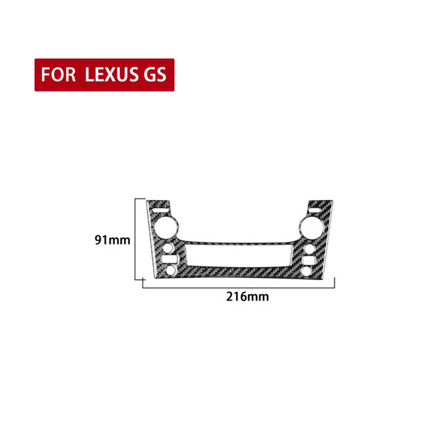 Carbon Fiber Car CD Panel B Version Decorative Sticker for Lexus GS 2006-2011,Left and Right Drive Universal