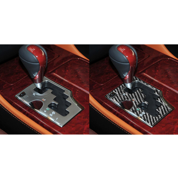Carbon Fiber Car Gear Panel B Version Decorative Sticker for Lexus GS 2006-2011,Left Drive