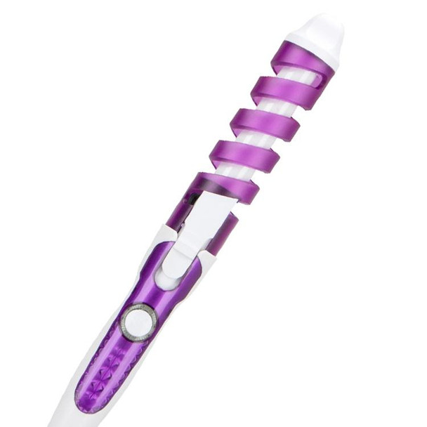 Professional Salon Hair Curler Magic Spiral Curling Iron Ceramic Electric Hair Curling Wand(Purple)