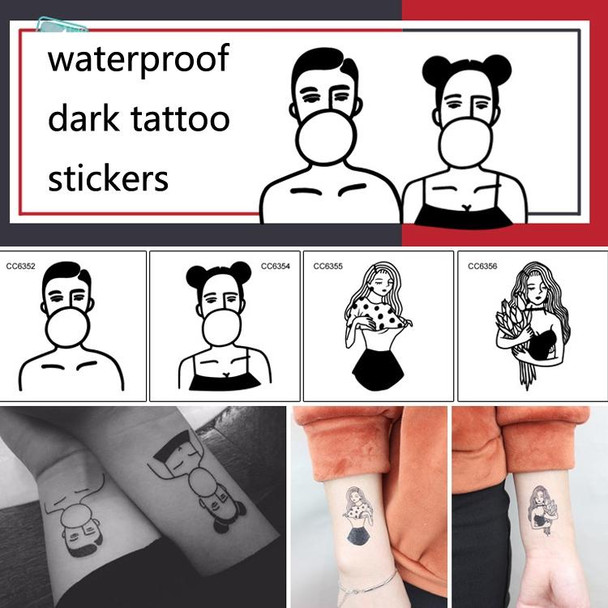 50 PCS Bad Girl Waterproof Dark Tattoo Stickers(CC6364)