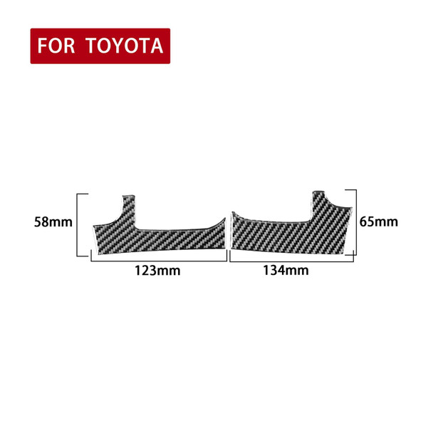 2 PCS / Set Carbon Fiber Car Dashboard Air Outlet Decorative Sticker for Toyota Tundra 2014-2018, Right Driving