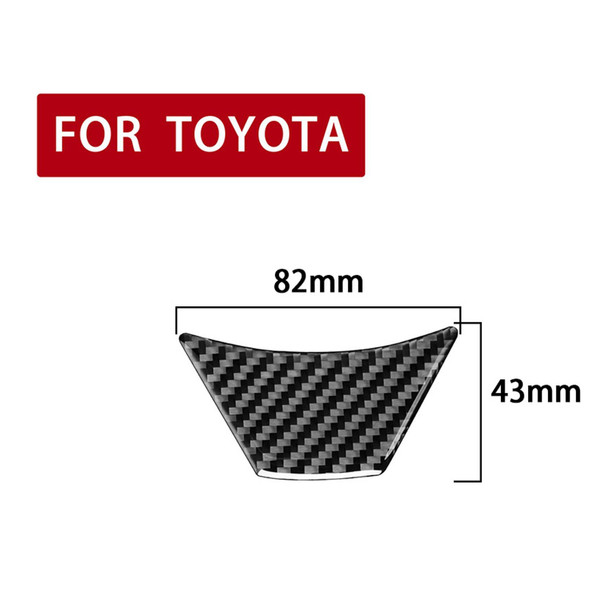 Car Carbon Fiber Steering Wheel Decorative Sticker for Toyota Corolla / Levin 2014-2018, Left and Right Drive Universal (Carbon Fiber Black)