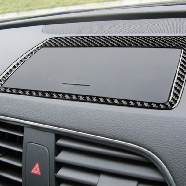 Carbon Fiber Car Navigation Frame Decorative Sticker for Audi Q3 2013-2018,Left and Right Drive Universal