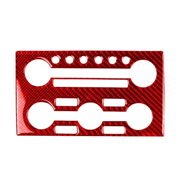 Carbon Fiber Car Instrument Control Panel Decorative Sticker for Nissan GTR R35 2008-2016, Left Driving (Red)