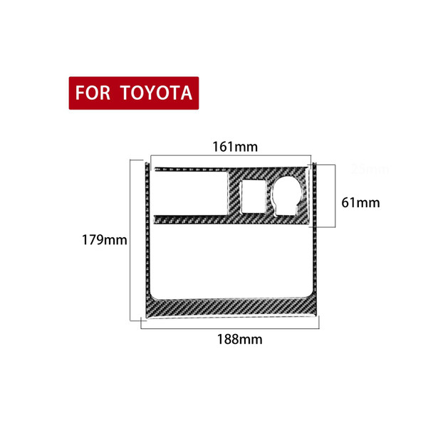 2 PCS / Set Carbon Fiber Car Cigarette Lighter Panel Decorative Sticker for Toyota 4Runner 2010-2020