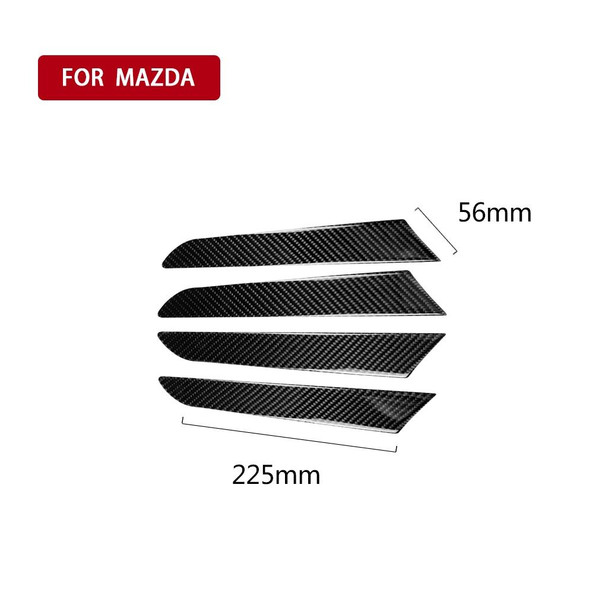 Car Carbon Fiber Door Panel Decorative Sticker for Mazda CX-5 2017-2018, Left and Right Drive Universal