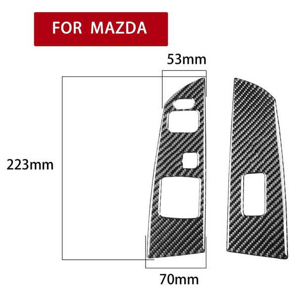 2 PCS Car Carbon Fiber Left and Right Lifting Panel Decorative Sticker for Mazda RX8 2004-2009, Left Drive Low-configured