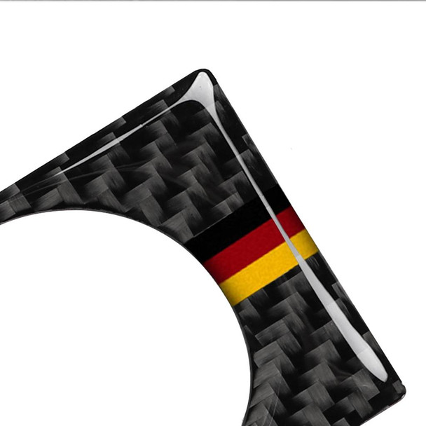 Car Carbon Fiber German Flag Color Keyhole Decorative Sticker for Audi A6 2005-2011, Left Drive