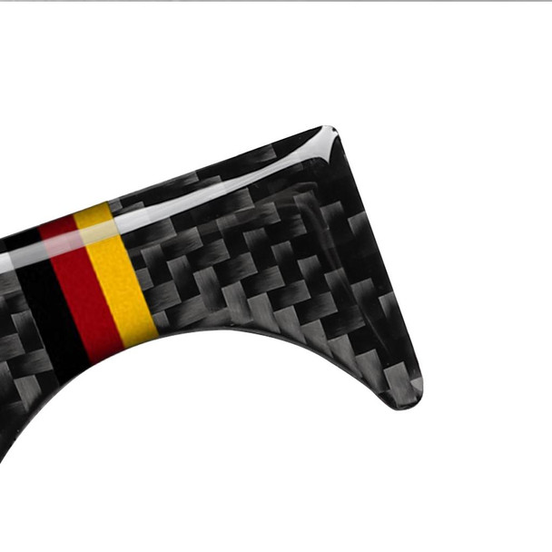 Car Carbon Fiber German Flag Color Keyhole Decorative Sticker for Audi A6 2005-2011, Right Drive
