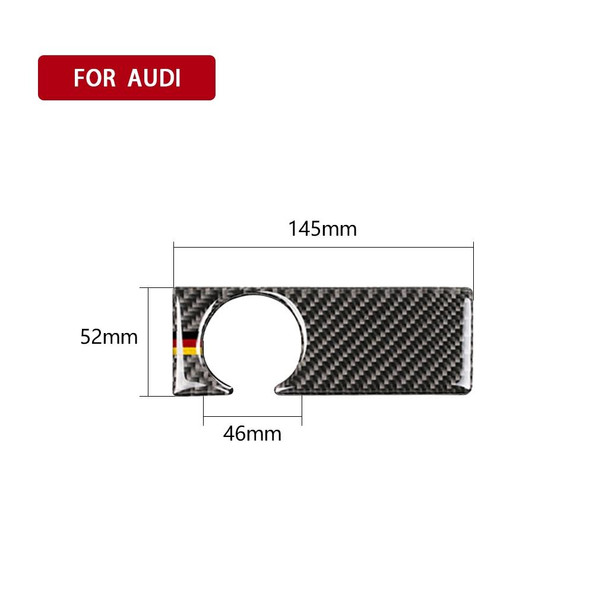 Car Carbon Fiber German Flag Color Keyhole Decorative Sticker for Audi A6 2005-2011, Right Drive