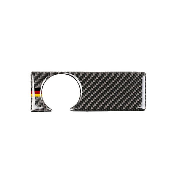 Car Carbon Fiber German Flag Color Keyhole Decorative Sticker for Audi A6 2005-2011, Right Drive