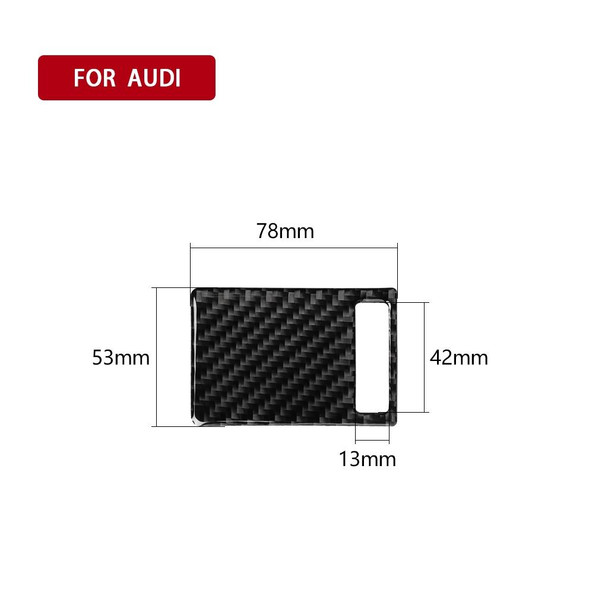 Car Carbon Fiber Air Outlet Adjustment Panel Decorative Sticker for Audi A6 2005-2011, Right Drive