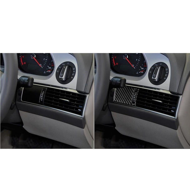 Car Carbon Fiber Air Outlet Adjustment Panel Decorative Sticker for Audi A6 2005-2011, Right Drive