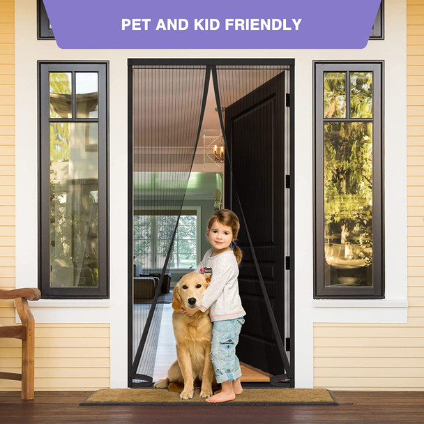 Magnetic Mesh Screen Door - Keep Bugs Out, Let Fresh Air In