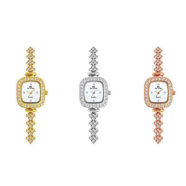 BS Bee Sister FA1518  Women Diamond Watch Bracelet Watch(Rose Gold)