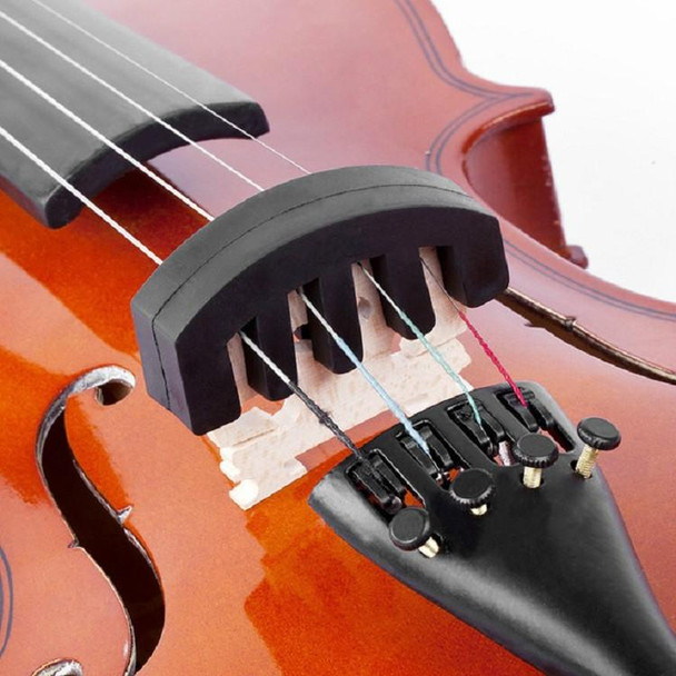 10 PCS Silicone Silencer Mute Equipment Sourdine for Violin(Black)