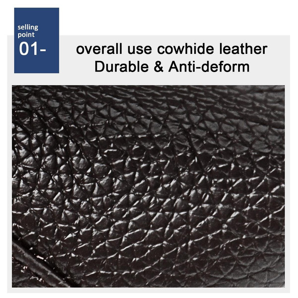 6019 Litchi Texture Genuine Leatherette Crossbody Chest Bag - Men(Coffee)