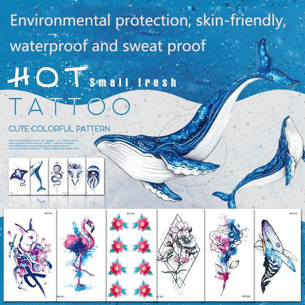50 PCS Waterproof Small Fresh Water Transfer Color Tattoo Stickers(RC-501)