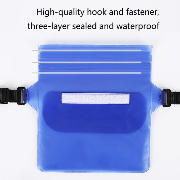 10 PCS Outdoor Beach Mobile Phone Waterproof Bag Three-Layer Sealed PVC Storage Waterproof Waist Bag(Yellow)