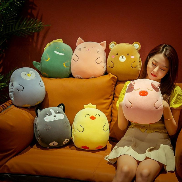 Cartoon Pillow Warm Hand Covering Animal Fruit Doll Girlfriend Gift, Height: 30cm(Husky )