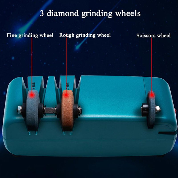 220V 60W Electric Knife Sharpener Kitchen Diamond Knife Sharpener,Random Color Delivery, Specification: US Plug