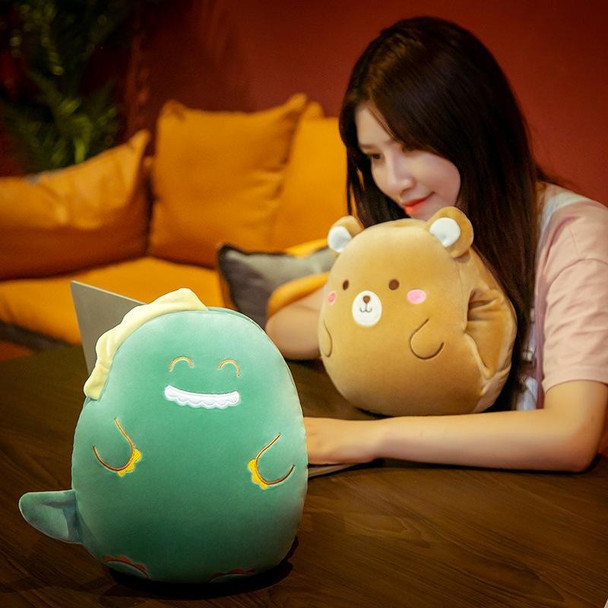 Cartoon Pillow Warm Hand Covering Animal Fruit Doll Girlfriend Gift, Height: 30cm(Brown Bear )