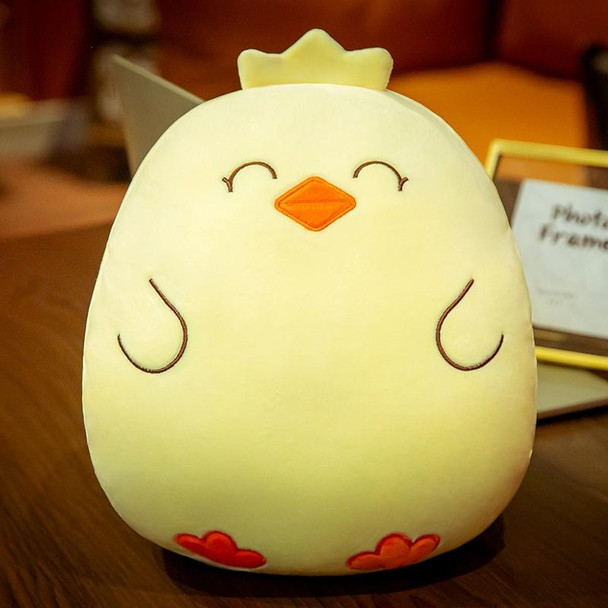 Cartoon Pillow Warm Hand Covering Animal Fruit Doll Girlfriend Gift, Height: 30cm(Yellow Duck )