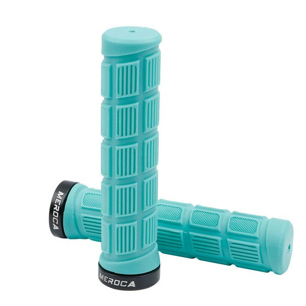 MEROCA Mountain Bike Anti-slip Shock Absorber Riding Grip Cover, Style: One Side Lock ME38 Sky Blue