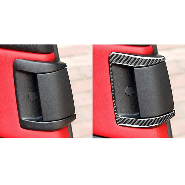 2 PCS Car Carbon Fiber Rear Door Handle Decorative Sticker for Mazda RX8 2004-2008, Left and Right Drive Universal