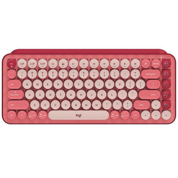 Logitech POP KEYS Round Button Bluetooth Mechanical Keyboard (Pink)