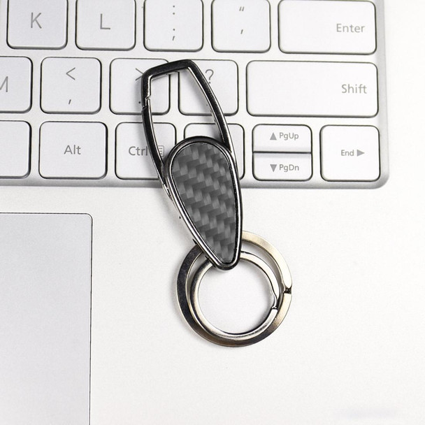 Car Carbon Fiber Key Ring Matte Style Keychain