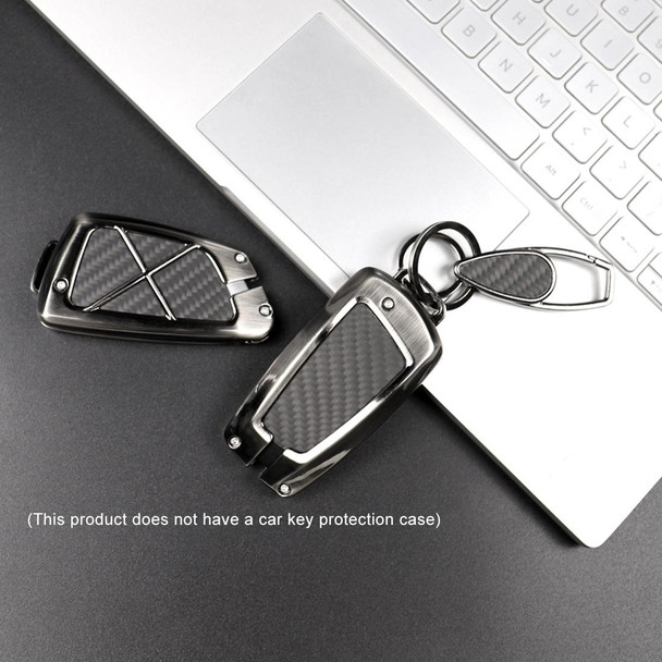 Car Carbon Fiber Key Ring Matte Style Keychain