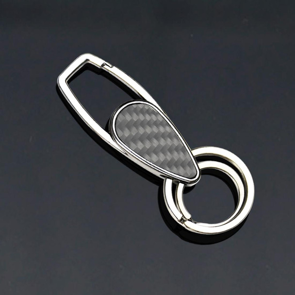 Car Carbon Fiber Key Ring Matte Style Keychain