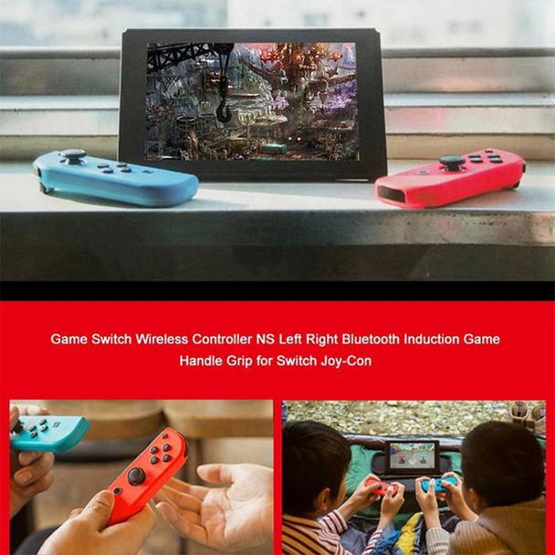 Left and Right Bluetooth Wireless Joypad Gamepad Game Controller for Switch(Blue + Red)