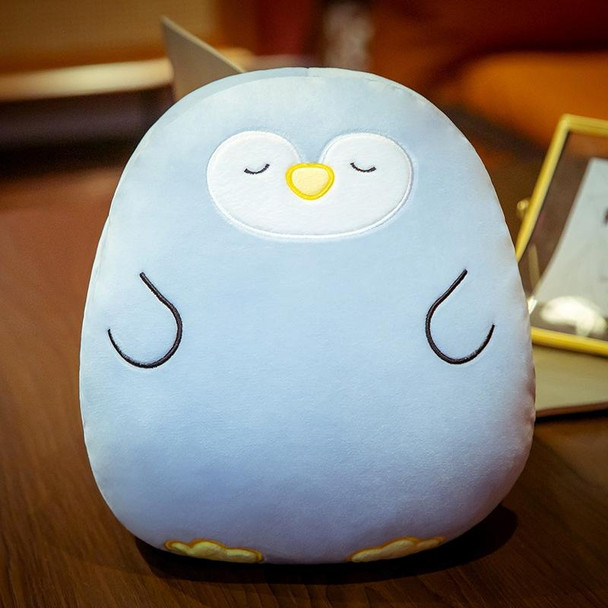 Cartoon Pillow Warm Hand Covering Animal Fruit Doll Girlfriend Gift, Height: 30cm(Penguin)