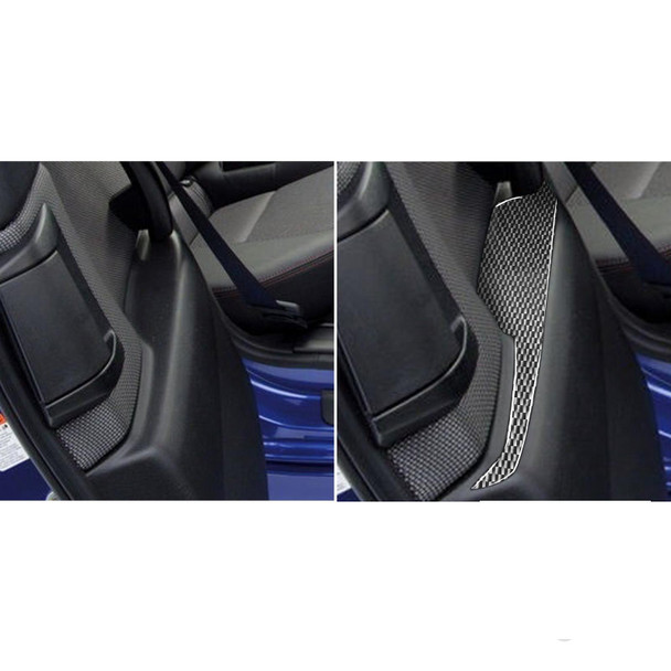 2 PCS Car Carbon Fiber Rear Armrest Decorative Sticker for Mazda RX8 2004-2008, Left and Right Drive Universal
