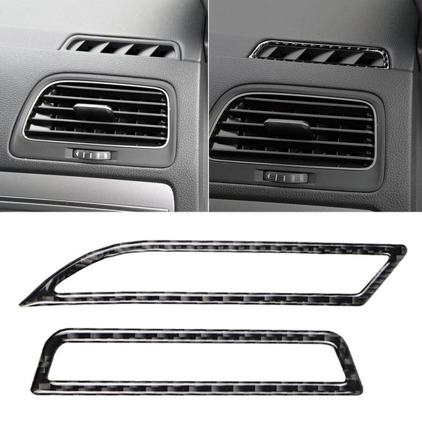 Car Carbon Fiber Air Outlet  Decorative Sticker for Volkswagen Golf 7 2013-2017, Left Drive