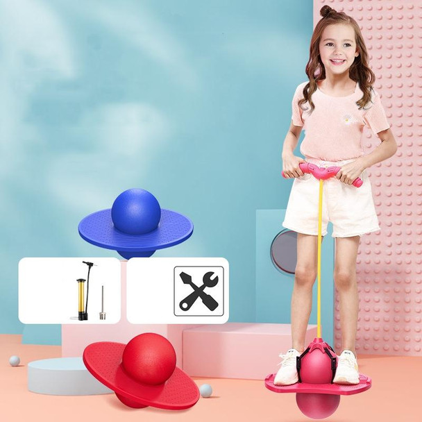 Children Elastic Balance Ball Bouncing Ball Bouncing Ball Toy(Dual-purpose Detachable Handle (Pink) )