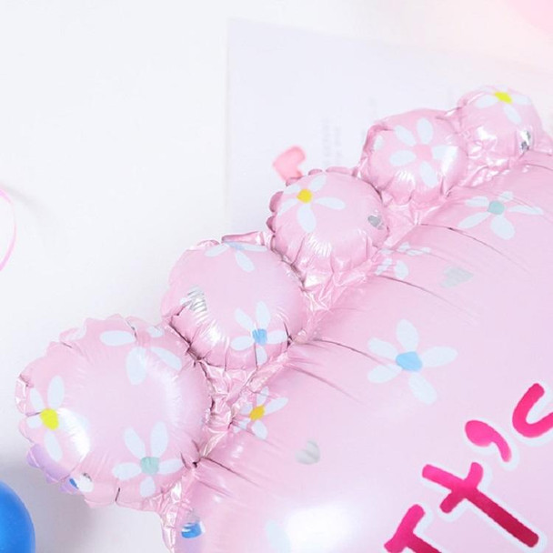 2 PCS Baby Birthday Decoration Background Layout Feet Helium Lift off Aluminum Foil Balloon, Size:4679cm(Blue)