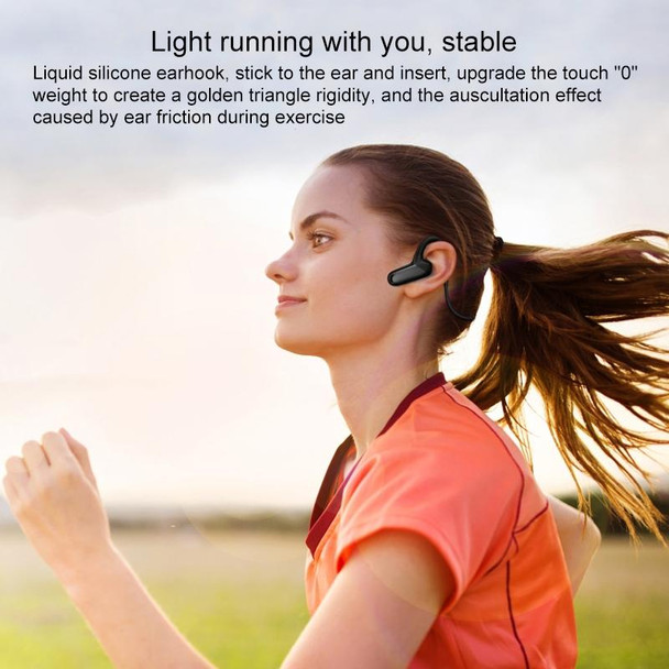 F808 Bluetooth 5.0 Waterproof Bone Conduction Sport Bluetooth Earphone(Black)