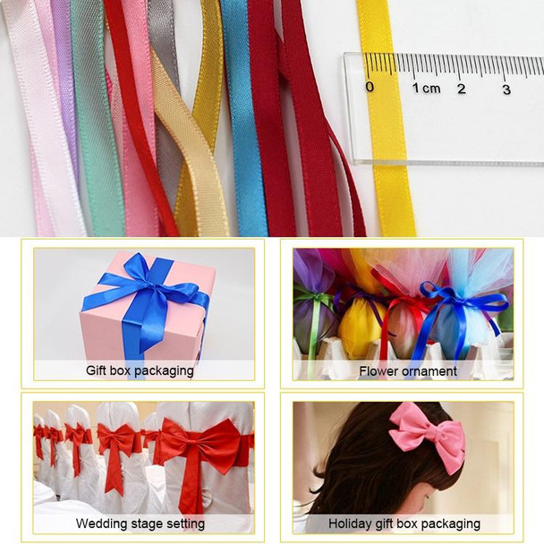 High Density Polyester Hand Woven Ribbon, Size: 91m x 0.6cm(Rose Red)