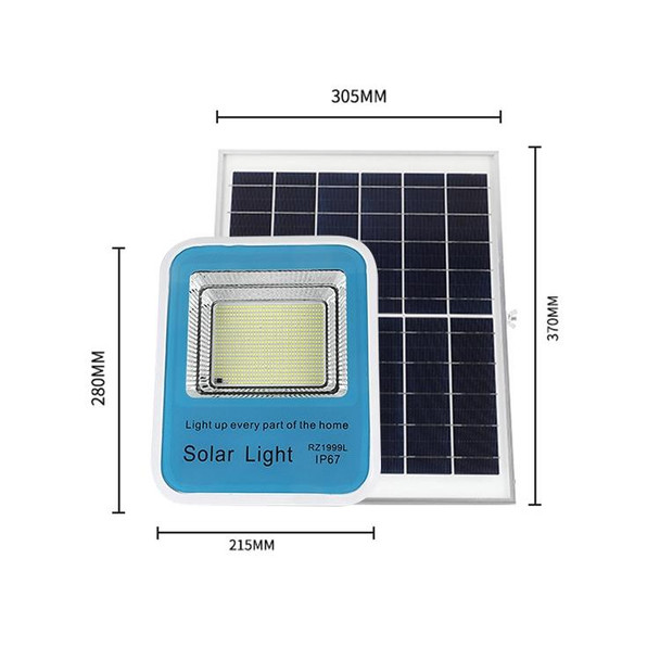200W 458 LEDs Home Sensor Garden Light Outdoor Waterproof Solar Flood Light with Remote Control (White)