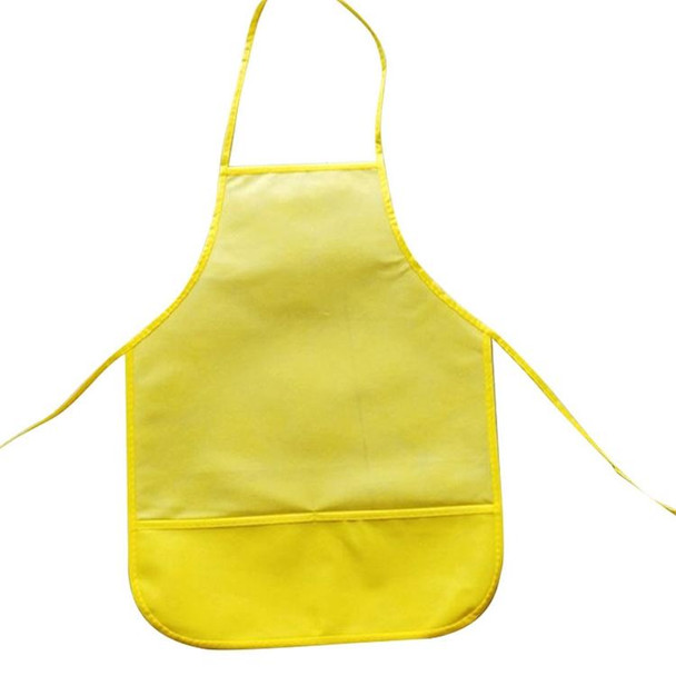 2 PCS  Non-woven Apron Home Painting Clothes for Children(Yellow)