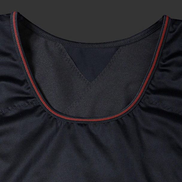 Men Abdomen Shapewear Thin Vest (Color:Black Size:XXXL)