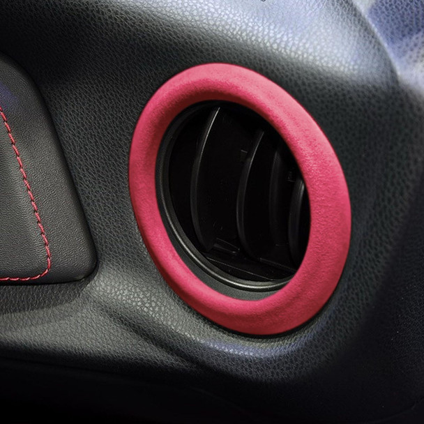 Car Suede Wrap Central Control Air Outlet Decorative Sticker for Subaru BRZ / Toyota 86 2013-2020, Left and Right Drive Universal(Pink)