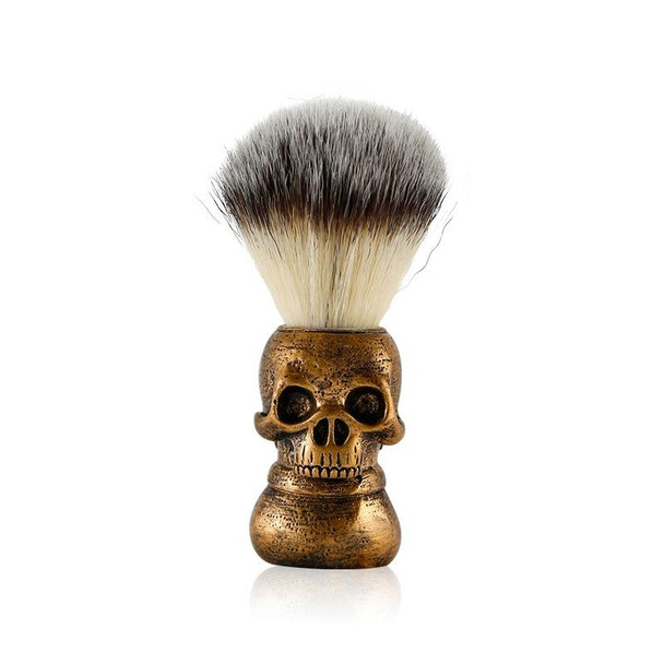 Skull Cleansing Shaving and Foaming Tools, Color Classification: Beard Brush Golden 