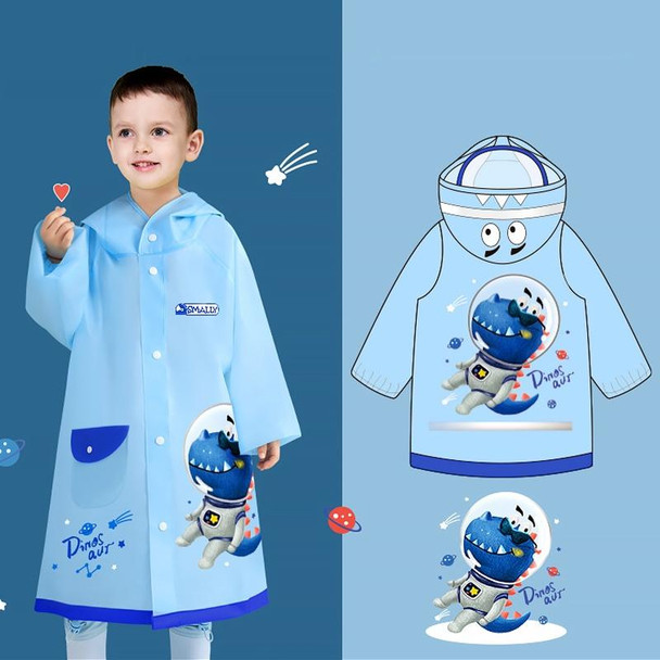 Smally Cartoon Children Raincoat EVA Waterproof Student Split Poncho, Size: S(Glacial Blue)