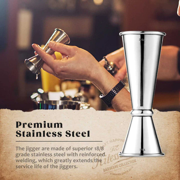 Stainless Steel  Single / Double Tot Measure