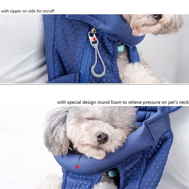 Doglemi Pet Outing Backpack Dog Shoulder Chest Bag Breathable Mesh Dog Cat Bag, Size:L(Gray)